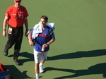 Winner mathew Ebden walking off the Central Court, August 6, 2012 Rogers Cup.