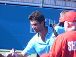 Pablo Andujar signing autographs, August 6, 2012 Rogers Cup.