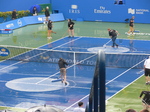 Rain Circles are being perfected on Central Court, August 11, 2012 Rogers Cup.