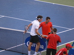 The match is over and Raonic is the winner over Victor Troicki, Rogers Cup 2012.