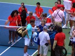 Richard Gasquet in postgame, on the court interview August 11, 2012 Rogers Cup.