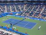 Joe-Wilfried Tsonga and Jeremy Chardy, both French, are playing on Centre Court, August 8, 2011 Rogers Cup.