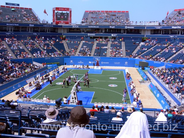 Harlem Globetrotters at Rogers Cup 2012.