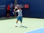 Grigor Dimitrov of Bulgaria in qualifying match Rogers Cup 2012 in Toronto.