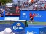 Ivan Dodig of Serbia on Granstand Court. Qualifying match Rogers Cup 2012.