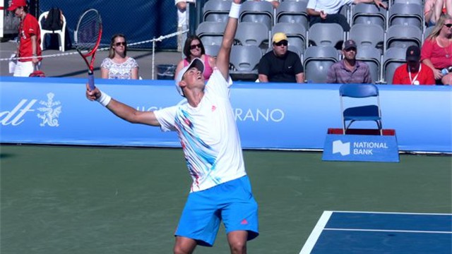 Canadian Vasek Pospisil on the court