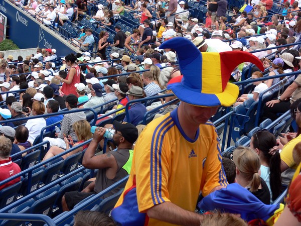 Romanian tennis fans in Toronto in support of Sorana Cirstea playing the final August 11, 2013 Rogers Cup Toronto