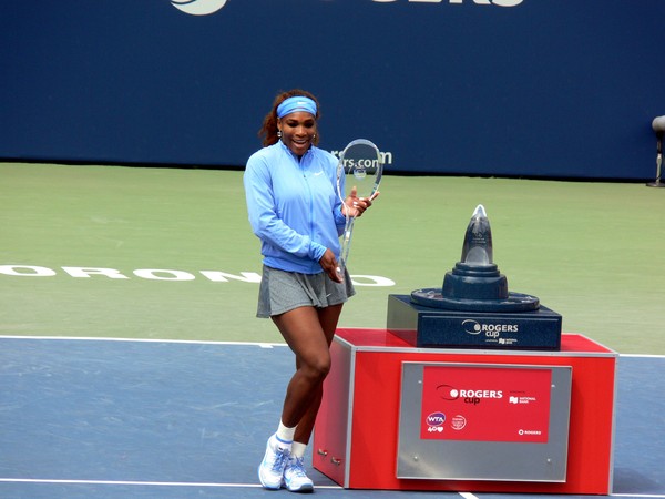 Serena Williams with Rogers Cup 2013 Trophy. August 11, 2013 Toronto