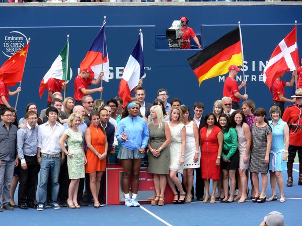 Serena Williams and Tennis Canada during closing ceremony August 11, 2013 Rogers Cup Toronto