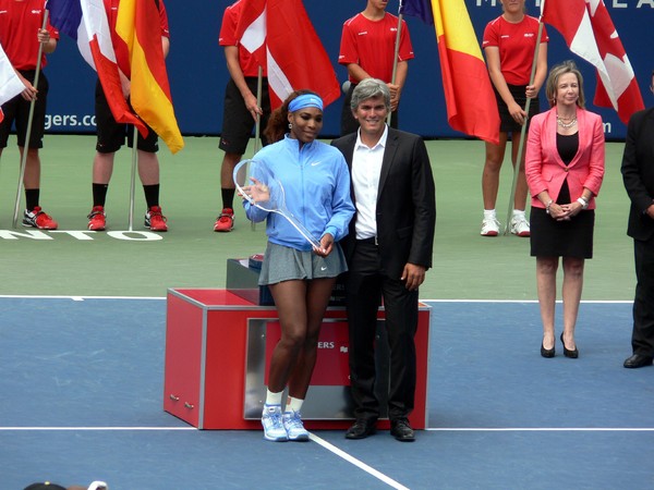 Champion Serena Williams and Tournament Director Karl Hale August 11, 2013 Rogers Cup Toronto
