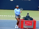 Serena Williams with Rogers Cup 2013 Trophy. August 11, 2013 Toronto