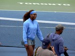 Champion Serena Williams leaving the Court. August 11, 2013 Rogers cup Toronto