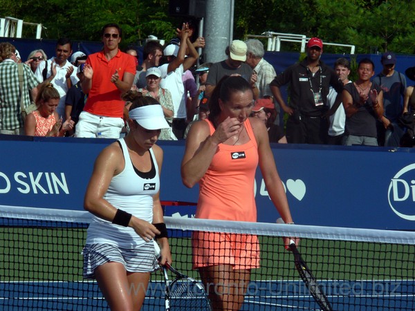 The match is over! Jelena Jankovic won over Sharon Fichman August 7, 2013 Rogers Cup Toronto