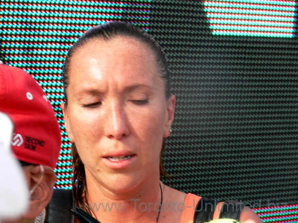 Jelena Jankovic leaving Grandstand after the match, August 7, 2013 Rogers Cup Toronto