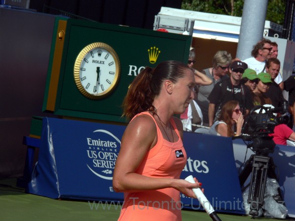 Jelana Jankovic full of emotions playing Sharon Fichman (CDN) August 7, 2013 Rogers Cup Toronto