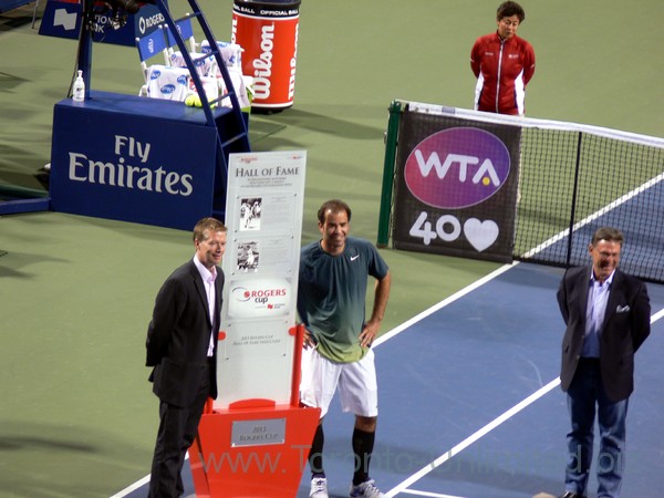 Pete Sampras (USA) has been inducted into Canadian Tennis Hall of Fame August 10, 2013 Rogers Cup Toronto