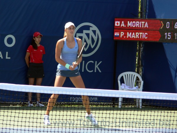 Petra Martic (CROATIA) playing Aumi Morita (Japan) August 4, 2013 Rogers Cup Toronto