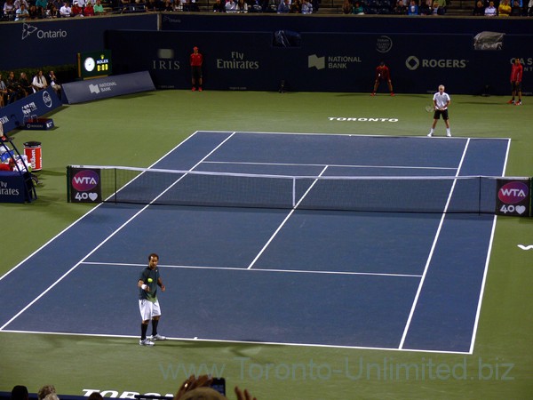 Pete Sampras and John McEnroe in a legends match August 10, 2013 Rogers Cup Toronto