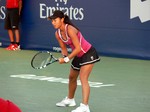 Carol Zhao (CDN) on Grandstand August 5, 2013 Rogers Cup Toronto