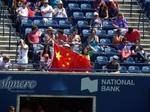 Chinese tennis fans in Toronto supporting Na LI (CHN) during semi-final match with Sorana Cirstea (ROU) August 10, 2013 Rogers Cup Toronto
