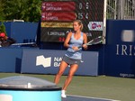 Klara Zakopalova (CZE) on Grandstand playing Lucie Safarova (CZE) August 5, 2013 Rogers Cup Toronto