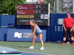 Klara Zakopalova (CZE) on Grandstand playing Lucie Safarova (CZE) August 5, 2013 Rogers Cup Toronto