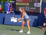 Klara Zakopalova (CZE) playing Lucie Safarova (CZE)  August 5, 2013 Rogers Cup Toronto