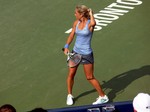 Klara Zakopalova (CZE) playing Sara Errani (ITA) on Centre Court August 7, 2013 Rogers Cup Toronto