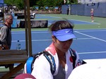 Li NA (China) on practice court August 3, 2013 Rogers Cup Toronto