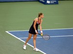 Magdalena Rybarikova (SVK) playing Serena Williams on Centre Court August 9, 2013 Rogers Cup Toronto
