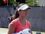 Martina Hingis standing on practice court August 8, 2013 Rogers Cup Toronto