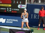 Sharon Fichman (CDN) on Grandstand playing Jelena Jankovic August 7, 2013 Rogers Cup Toronto