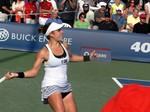 (WD) Sharon Fichman of Canada on Grandstand with Jelena Jankovic (SRB) August 7, 2013 Rogers Cup Toronto