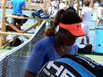 Sloane Stephenson (USA) on practice court August 3, Rogers Cup 2013 Toronto