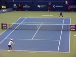 Serena Williams playing Francesca Schiavone (ITA) on Centre Court August 7, 2013 Rogers Cup Toronto