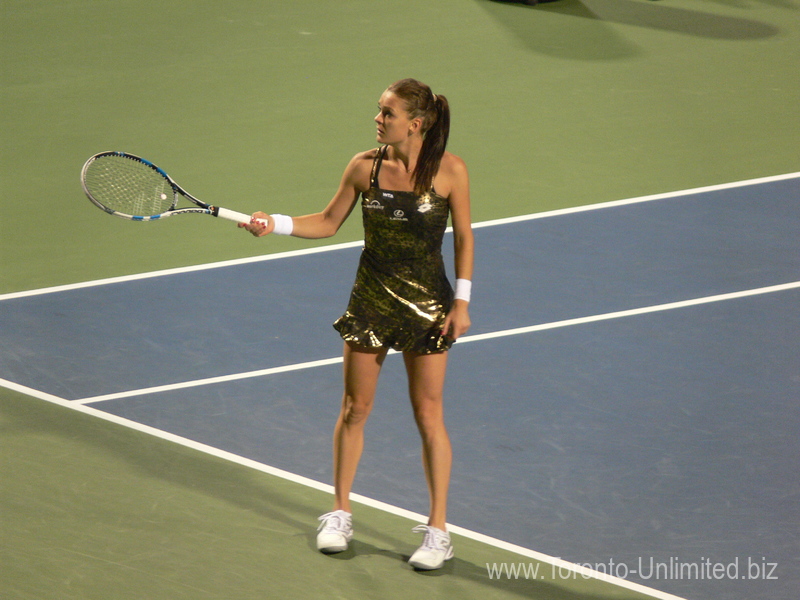 Agnieszka Radwanska (POL) playing Julia Georges (GER) on Centre Court 12 August 2015 Rogers Cup Toronto