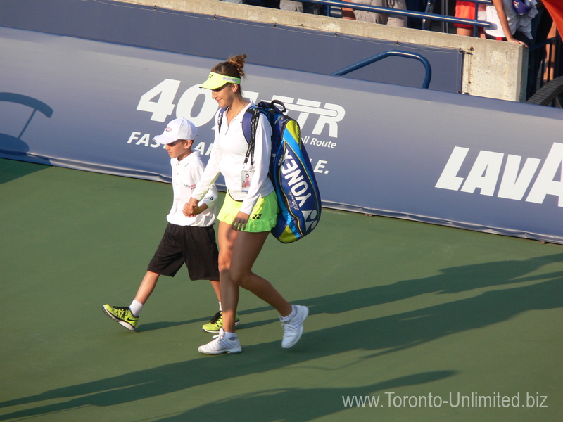 Belinda Bencic (SUI) is coming to Centre Court play semi-final match with Serena Williams (USA) 15 August 2015 Rogers Cup Toronto