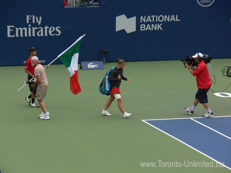 Sara Errani is coming to Centre Court play Lesia Tsurenko 14 August 2015 Rogers Cup Toronto