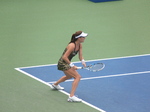 Agnieszka Radwanska (POL) playing a quarter-final match with Simone Halep (ROU) on  Centre Court 14 August 2015 Rogers Cup Toronto.