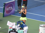 Belinda Bencic during break. 11 August 2015 Rogers Cup in Toronto 