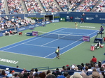 Belinda Bencic playing Serena Williams on Centre Court 15 August 2015 Rogers Cup Toronto