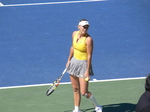 Caroline Wozniacki (DEN) on Centre Court playing Belinda Bencic (SUI) 12 August 2015 Rogers Cup Toronto