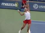 Daria Gavrilova (RUS) is serving to Lucie Safarova 12 August 2015 Rogers Cup in Toronto