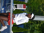 Qualifier Francoise Abanda (CDN) on Granstand Court 11 August 2015 Rogers Cup Toronto