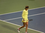 Julia Georges on Centre Court playing Agnieszka Radwanska 12 August 2015 Rogers Cup Toronto