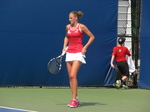 Karolina Pliskova (CZE) playing Mariana Lucic-Baroni on Court #2 11 August 2015 Rogers Cup in Toronto