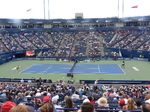 Flavia Pennetta and Serena Williams on Centre Court 11 August 2015 Rogers Cup Toronto