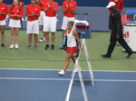 Sara Errani (ITA) coming to Centre Court 13 August 2015 to play Victoria Azarenka (BLR) in Rogers Cup Toronto