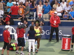 Serena Williams in a post-match interview defeating Andrea Petkovic (GER) 13 August 2015 Rogers Cup Toronto 