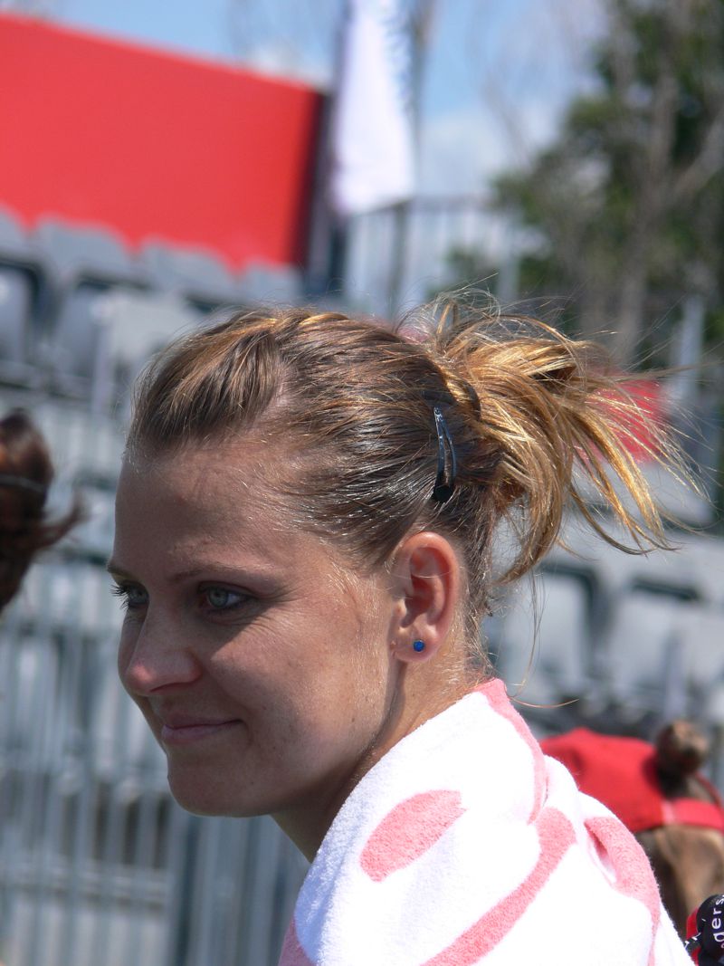 Lucie Safarova during her practice before Rogers Cup 2015 doubles final 16 August 2015 Toronto